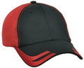 FRONT VIEW OF BASEBALL CAP BLACK/RED
